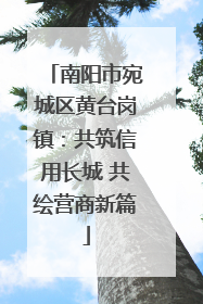 南阳市宛城区黄台岗镇：共筑信用长城 共绘营商新篇
