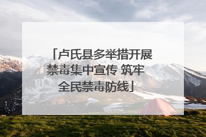 卢氏县多举措开展禁毒集中宣传 筑牢全民禁毒防线