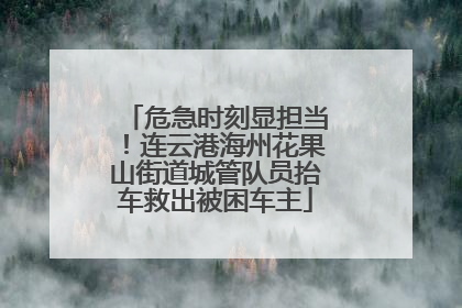 危急时刻显担当！连云港海州花果山街道城管队员抬车救出被困车主