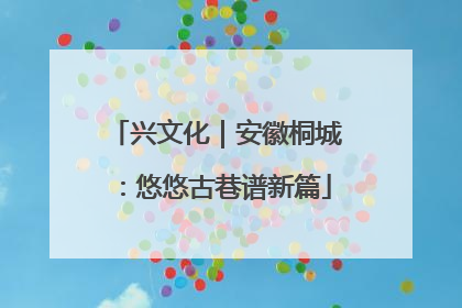 兴文化｜安徽桐城：悠悠古巷谱新篇