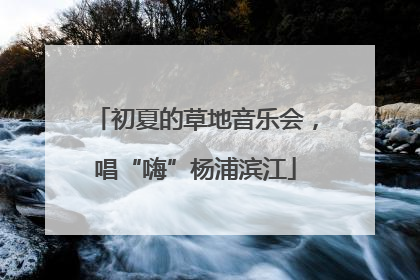初夏的草地音乐会，唱“嗨”杨浦滨江