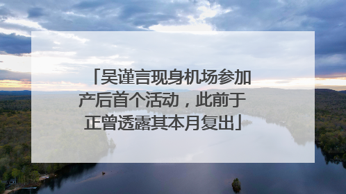 吴谨言现身机场参加产后首个活动，此前于正曾透露其本月复出