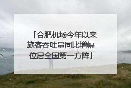合肥机场今年以来旅客吞吐量同比增幅位居全国第一方阵