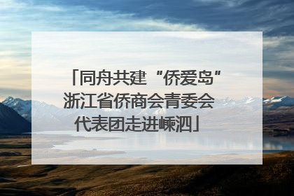 同舟共建“侨爱岛” 浙江省侨商会青委会代表团走进嵊泗