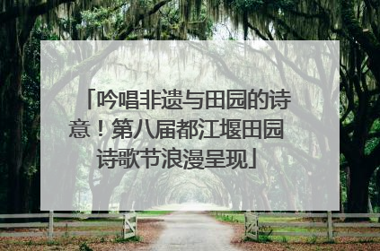 吟唱非遗与田园的诗意！第八届都江堰田园诗歌节浪漫呈现