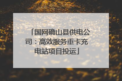 国网确山县供电公司：高效服务重卡充电站项目投运