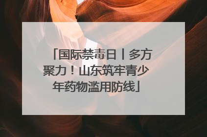 国际禁毒日丨多方聚力！山东筑牢青少年药物滥用防线