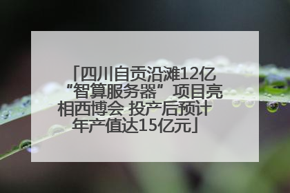 四川自贡沿滩12亿“智算服务器”项目亮相西博会 投产后预计年产值达15亿元