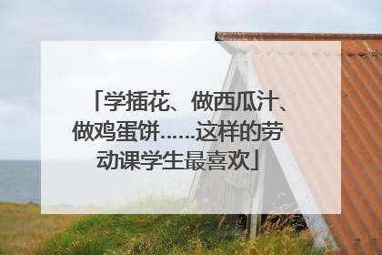 学插花、做西瓜汁、做鸡蛋饼……这样的劳动课学生最喜欢