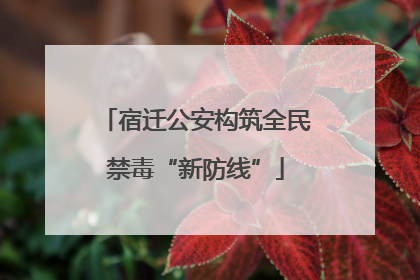 宿迁公安构筑全民禁毒“新防线”