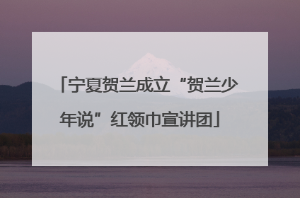 宁夏贺兰成立“贺兰少年说”红领巾宣讲团