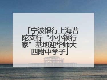 宁波银行上海普陀支行“小小银行家”基地迎华师大四附中学子