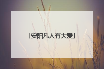 安阳凡人有大爱