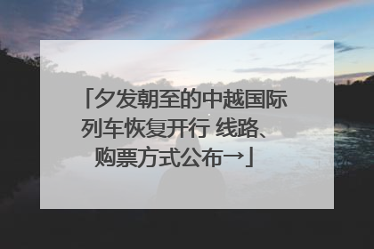 夕发朝至的中越国际列车恢复开行 线路、购票方式公布→