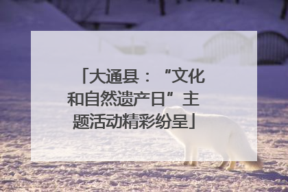 大通县：“文化和自然遗产日”主题活动精彩纷呈