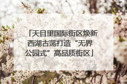 天目里国际街区焕新 西湖古荡打造“无界公园式”高品质街区