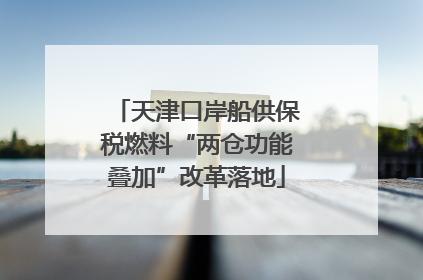 天津口岸船供保税燃料“两仓功能叠加”改革落地