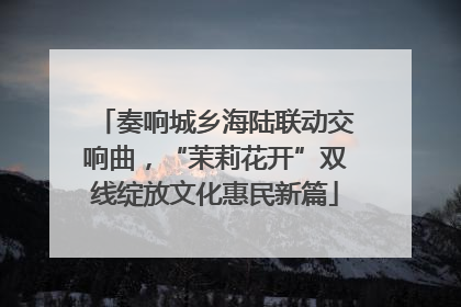 奏响城乡海陆联动交响曲，“茉莉花开”双线绽放文化惠民新篇