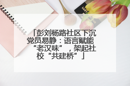 彭刘杨路社区下沉党员易静：语言赋能“老汉味”，架起社校“共建桥”