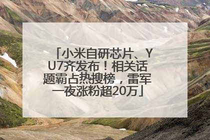 小米自研芯片、YU7齐发布！相关话题霸占热搜榜，雷军一夜涨粉超20万