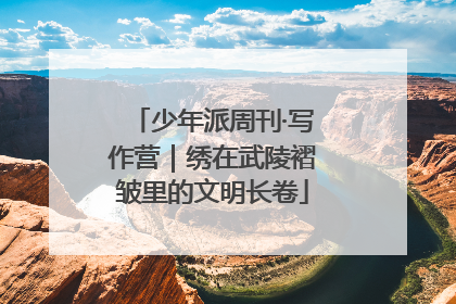 少年派周刊·写作营｜绣在武陵褶皱里的文明长卷