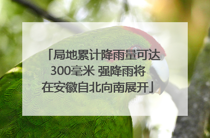 局地累计降雨量可达300毫米 强降雨将在安徽自北向南展开