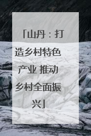 山丹：打造乡村特色产业 推动乡村全面振兴