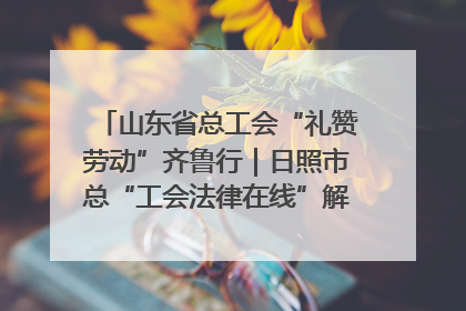山东省总工会“礼赞劳动”齐鲁行｜日照市总“工会法律在线”解决职工愁“薪”事