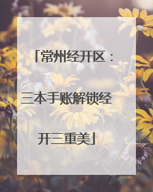 常州经开区：三本手账解锁经开三重美
