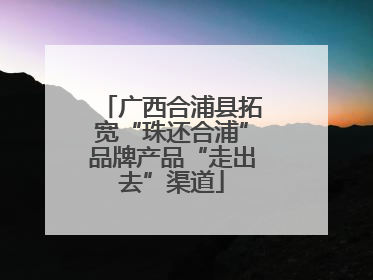 广西合浦县拓宽“珠还合浦”品牌产品“走出去”渠道