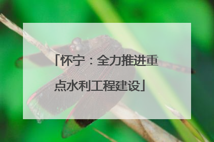 怀宁：全力推进重点水利工程建设