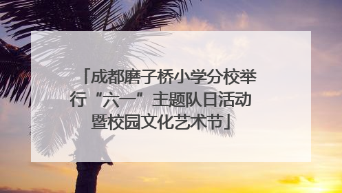 成都磨子桥小学分校举行“六一”主题队日活动暨校园文化艺术节