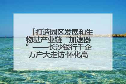 打造园区发展和生物基产业链“加速器”——长沙银行千企万户大走访·怀化高新区、生物基产业链专场活动举行