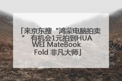 来京东搜“鸿蒙电脑拍卖” 有机会1元拍到HUAWEI MateBook Fold 非凡大师