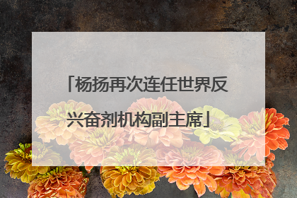 杨扬再次连任世界反兴奋剂机构副主席