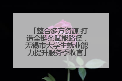 整合多方资源 打造全链条赋能路径，无锡市大学生就业能力提升服务季收官