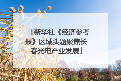 新华社《经济参考报》区域头题聚焦长春光电产业发展