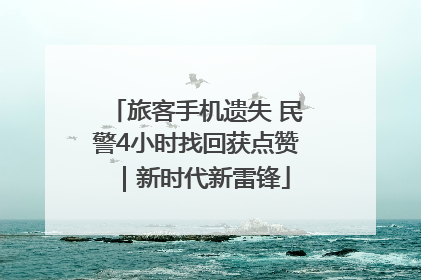 旅客手机遗失 民警4小时找回获点赞｜新时代新雷锋