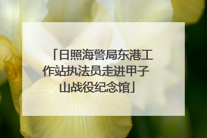 日照海警局东港工作站执法员走进甲子山战役纪念馆