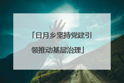 日月乡坚持党建引领推动基层治理
