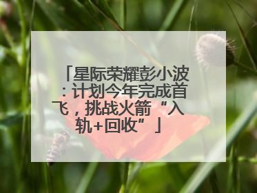 星际荣耀彭小波：计划今年完成首飞，挑战火箭“入轨+回收”