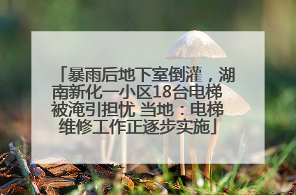 暴雨后地下室倒灌，湖南新化一小区18台电梯被淹引担忧 当地：电梯维修工作正逐步实施