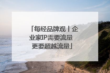 每经品牌观丨企业家IP需要流量 更要超越流量