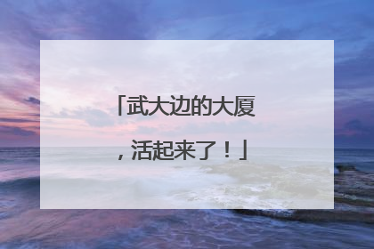 武大边的大厦，活起来了！