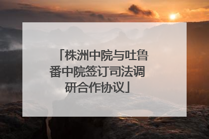 株洲中院与吐鲁番中院签订司法调研合作协议