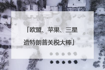 欧盟、苹果、三星遭特朗普关税大棒