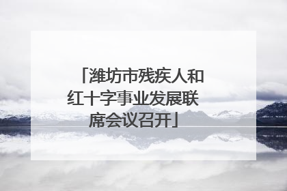 潍坊市残疾人和红十字事业发展联席会议召开