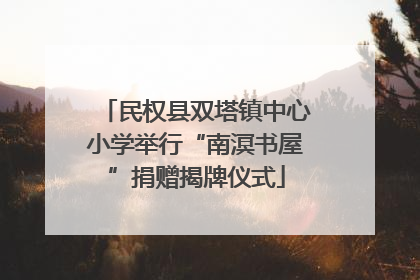 民权县双塔镇中心小学举行“南溟书屋”捐赠揭牌仪式