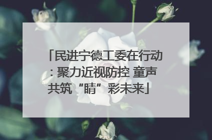 民进宁德工委在行动：聚力近视防控 童声共筑“睛”彩未来