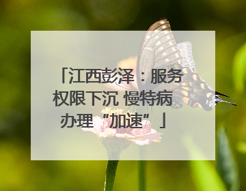 江西彭泽：服务权限下沉 慢特病办理“加速”